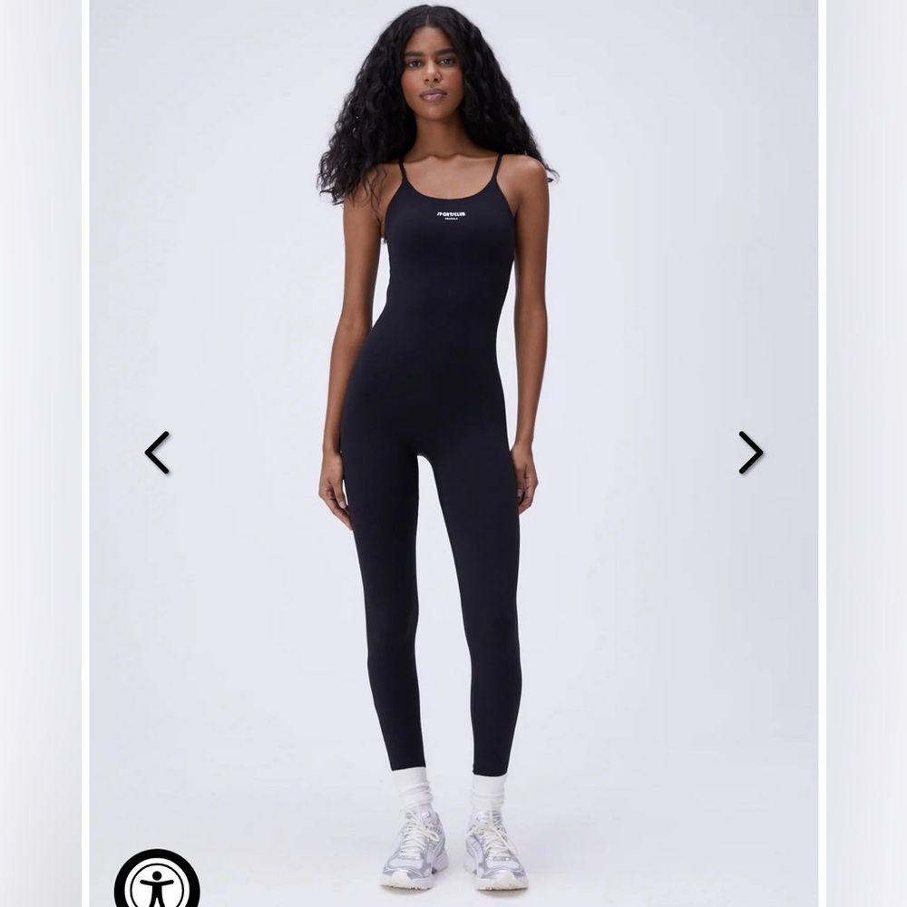 ADANOLA Ultimate Sportsclub Strappy Full Length Unitard - Black Size Large